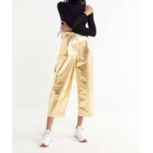 House of Sunny Oxford Metallic Cropped Pants